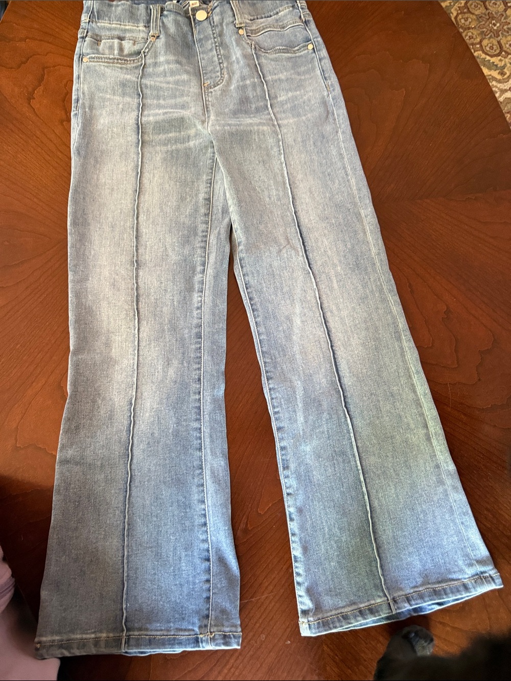 Liverpool Light Blue Wide-Leg Jeans with Front Seams
